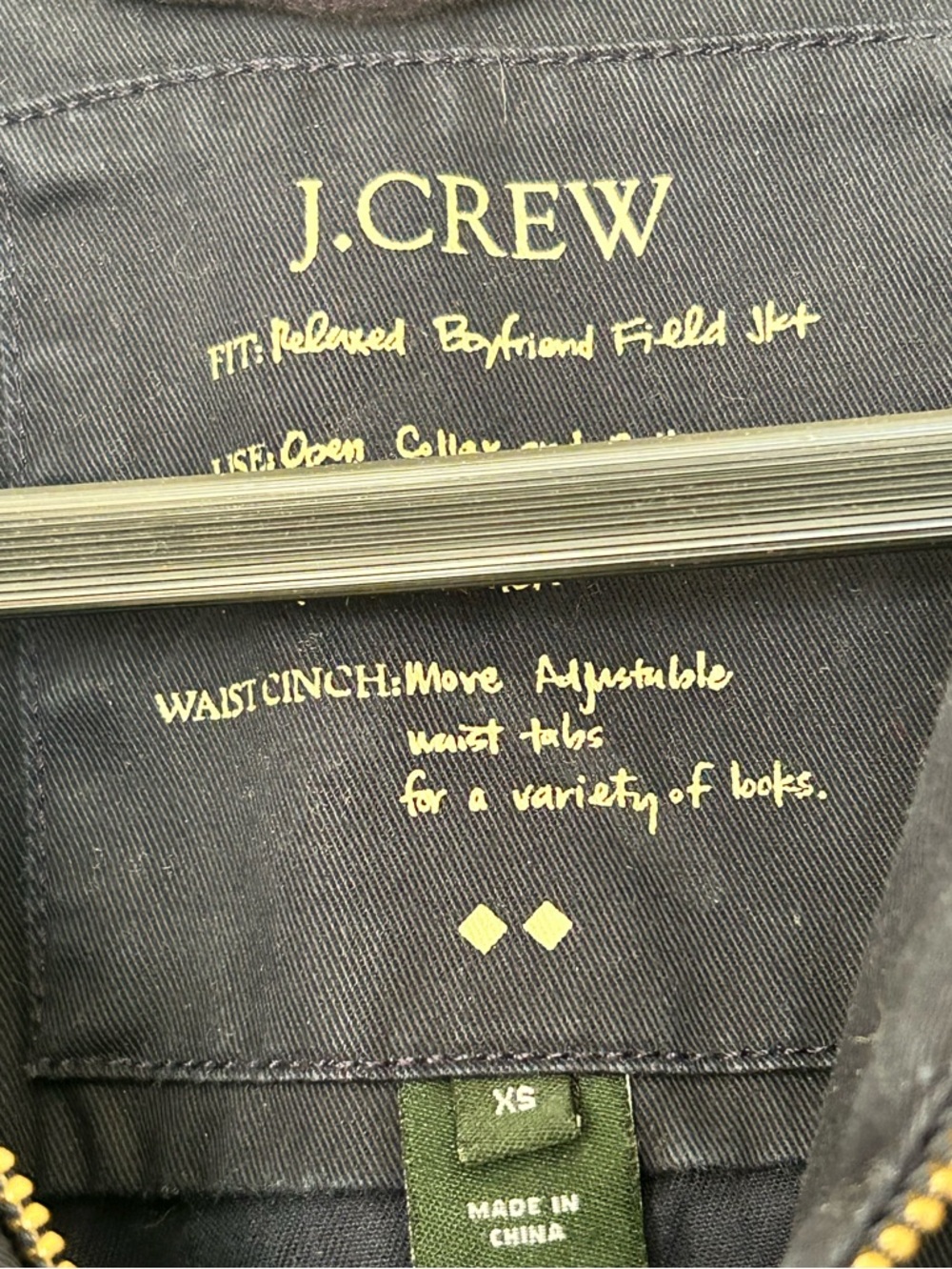 J. Crew Relaxed Boyfriend Field Jacket Navy Blue XS - Picture 5 of 6